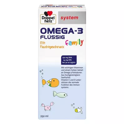 Doppelherz Omega-3 -perheen nestejärjestelmä, 250 ml Doppelherz Omega-3 -perheen nestejärjestelmä, 250 ml