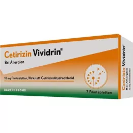 CETIRIZIN Vividrin 10 mg kalvopäällysteiset tabletit, 7 kpl