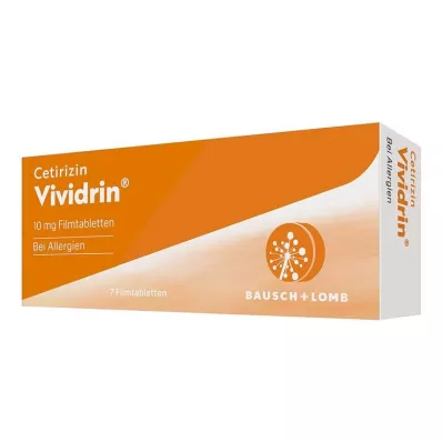 Cetirizine Vividrin® - nopeasti vaikuttavat allergiatabletit, 7 kpl Cetirizine Vividrin® - nopeasti vaikuttavat allergiatabletit, 7 kpl
