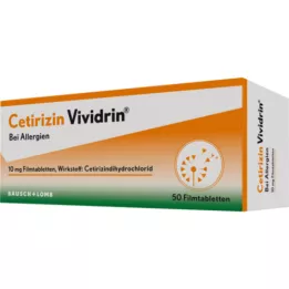 CETIRIZIN Vividrin 10 mg kalvopäällysteiset tabletit, 50 kpl