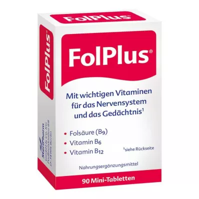 FOLPLUS Kalvopäällysteiset tabletit, 90 kpl