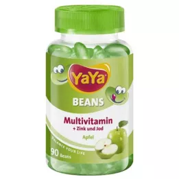 YAYA BEANS Omena Sinkkiä ja jodia sisältäviä pureskeltavia päällystettyjä tabletteja, 90 kpl