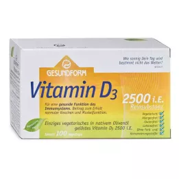 GESUNDFORM D3-vitamiini 2500 I.U. Vega-Caps, 100 kpl