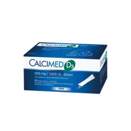 Calcimed D3 500 mg / 1000 IU suorat rakeet, 60 kpl