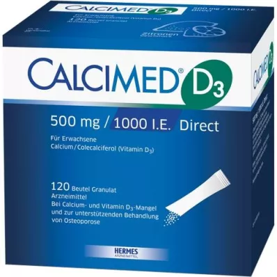 CALCIMED D3 500 mg/1000 I.U. Direct Granules, 120 kpl