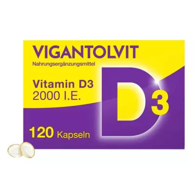 VIGANTOLVIT 2000 I.U. D3-vitamiinipehmytkapselit, 120 kpl VIGANTOLVIT 2000 I.U. D3-vitamiinipehmytkapselit, 120 kpl