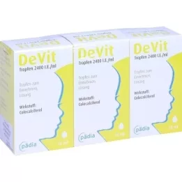 DEVIT Tipat 2400 I.U./ml Suun kautta annettavat tipat, 3X10 ml