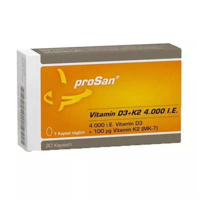 Prosan Vitamin D3 + K2 4000 IU kapselit, 30 kpl Prosan Vitamin D3 + K2 4000 IU kapselit, 30 kpl