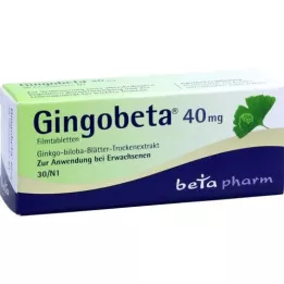 GINGOBETA 40 mg kalvopäällysteiset tabletit, 30 kpl