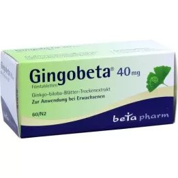 GINGOBETA 40 mg kalvopäällysteiset tabletit, 60 kpl