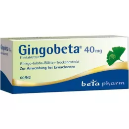 GINGOBETA 40 mg kalvopäällysteiset tabletit, 60 kpl