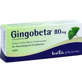 GINGOBETA 80 mg kalvopäällysteiset tabletit, 30 kpl