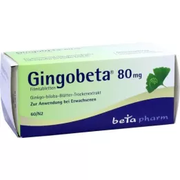 GINGOBETA 80 mg kalvopäällysteiset tabletit, 60 kpl