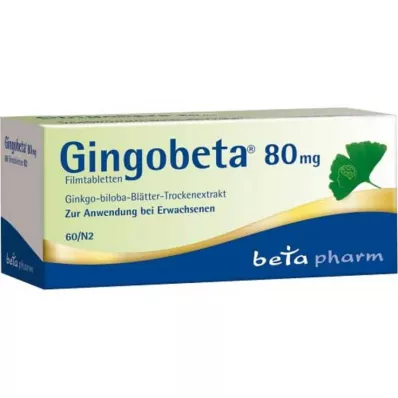 GINGOBETA 80 mg kalvopäällysteiset tabletit, 60 kpl