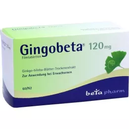 GINGOBETA 120 mg kalvopäällysteiset tabletit, 60 kpl