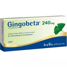 GINGOBETA 240 mg kalvopäällysteiset tabletit, 30 kpl