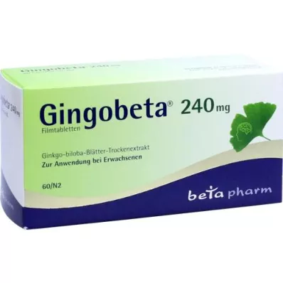 GINGOBETA 240 mg kalvopäällysteiset tabletit, 60 kpl