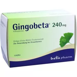 GINGOBETA 240 mg kalvopäällysteiset tabletit, 120 kpl