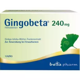 GINGOBETA 240 mg kalvopäällysteiset tabletit, 120 kpl