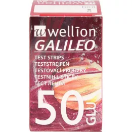 WELLION GALILEO Verensokeritestiliuskat, 50 kpl
