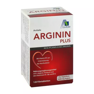 Arginiini plus vitamiini B1 + B6 + B12 + foolihappo kalvopäällysteiset tabletit, 120 kpl Arginiini plus vitamiini B1 + B6 + B12 + foolihappo kalvopäällysteiset tabletit, 120 kpl