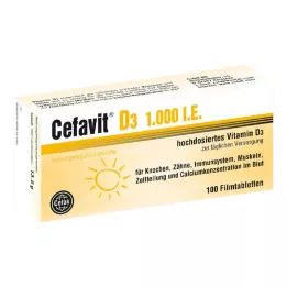 CEFAVIT D3 1000 I.U. kalvopäällysteiset tabletit, 100 kpl