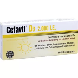 CEFAVIT D3 2,000 I.U. kalvopäällysteiset tabletit, 60 kpl