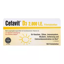 CEFAVIT D3 2,000 I.U. kalvopäällysteiset tabletit, 100 kpl