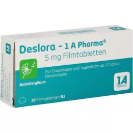 DESLORA-1A Pharma 5 mg kalvopäällysteiset tabletit, 20 kapselia