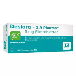 Deslora – 1 A Pharma® 5 mg kalvopäällysteinen tabletti, 50 kpl