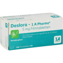 DESLORA-1A Pharma 5 mg kalvopäällysteisiä tabletteja, 100 kapselia