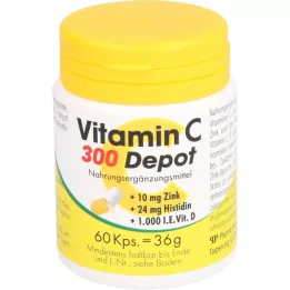 VITAMIN C 300 Depot+Sinkki+Histidiini+D Kapselit, 60 kapselia, 60 kapselia