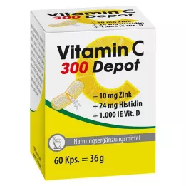 VITAMIN C 300 Depot+Sinkki+Histidiini+D Kapselit, 60 kapselia, 60 kapselia