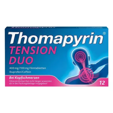 THOMAPYRIN TENSION DUO 400 mg/100 mg kalvopäällysteiset tabletit, 12 kpl