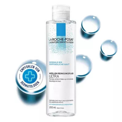 La Roche-Posay Micellar Cleansing Fluid Ultra herkälle iholle, 200 ml