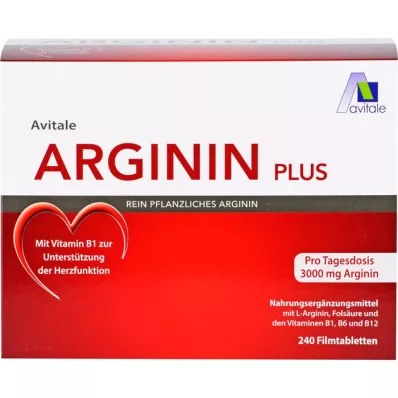 ARGININ PLUS B1+B6+B12+B12+Foolihappo kalvopäällysteiset tabletit, 240 kpl