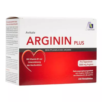 Arginiini plus vitamiini B1 + B6 + B12 + foolihappo kalvopäällysteiset tabletit, 240 kpl