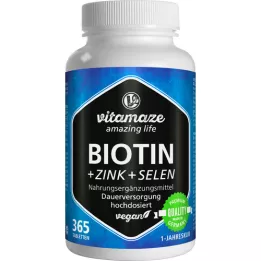BIOTIN 10 mg suurannos+sinkki+selenium tabletit, 365 kpl