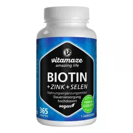 BIOTIN 10 mg suurannos+sinkki+selenium tabletit, 365 kpl