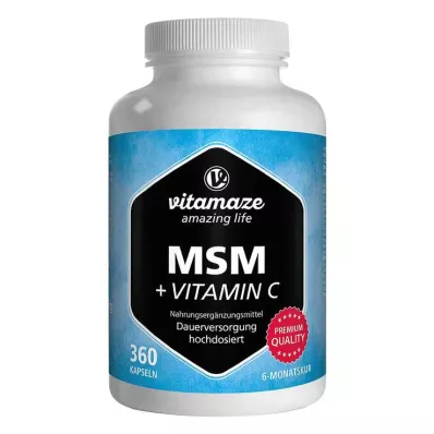 MSM suuri annos + C-vitamiinikapselit, 360 kpl MSM suuri annos + C-vitamiinikapselit, 360 kpl