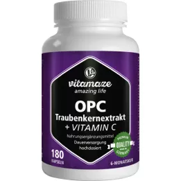 OPC TRAUBENKERNEXTRAKT korkea-annoksiset + C-vitamiinikapselit, 180 kpl
