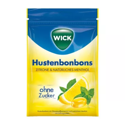 WICK sitruuna & luonnollinen mentoli bonb.ilman sokeria annospussi, 72 g WICK sitruuna & luonnollinen mentoli bonb.ilman sokeria annospussi, 72 g