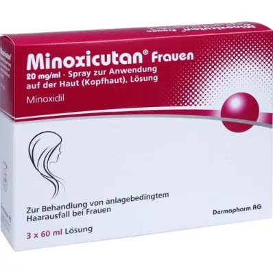 MINOXICUTAN Naiset 20 mg/ml suihke, 3X60 ml