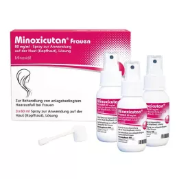 Minoxicutan® Women 20 mg/ml suihke, 3 x 60 ml