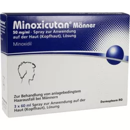 MINOXICUTAN Miehet 50 mg/ml suihke, 3X60 ml