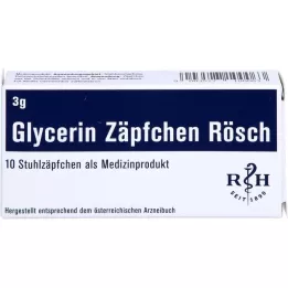 GLYCERIN ZÄPFCHEN Rösch 3 g ummetusta vastaan, 10 kpl