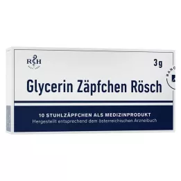 GLYCERIN ZÄPFCHEN Rösch 3 g ummetusta vastaan, 10 kpl