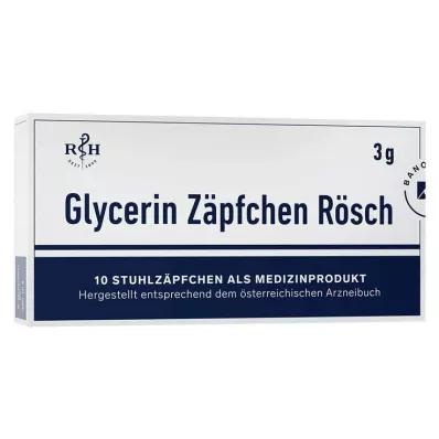 GLYCERIN ZÄPFCHEN Rösch 3 g ummetusta vastaan, 10 kpl