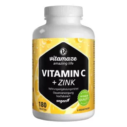VITAMIN C 1000 mg suurannos+sinkki vegaanitabletit, 180 kpl