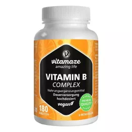 VITAMIN B COMPLEX korkea-annoksiset vegaanitabletit, 180 kpl